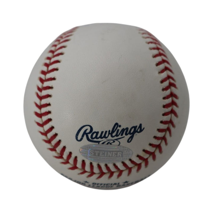 Maury Wills Los Angeles Dodgers Autographed Inscribed OMLB Baseball Steiner Holo