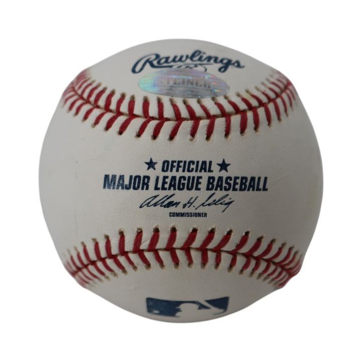 Maury Wills Los Angeles Dodgers Autographed Inscribed OMLB Baseball Steiner Holo