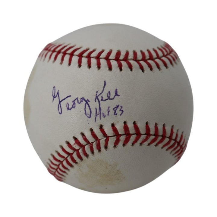 George Kell Detroit Tigers Autographed Inscribed OMLB Baseball PSA/DNA Holo