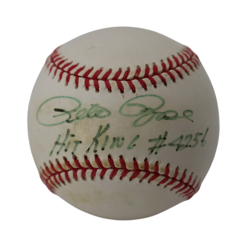 Pete Rose Cincinnati Reds Autographed Inscribed ONL Baseball JSA Holo