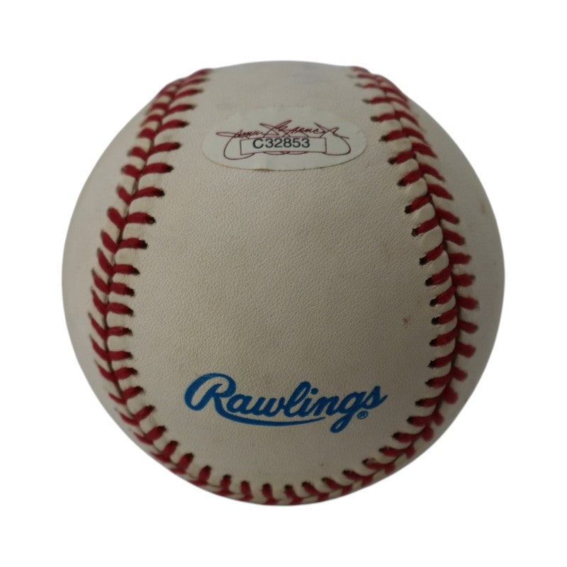 Chipper Jones Atlanta Braves Signed 1995 WS Logo Baseball JSA Holo Only