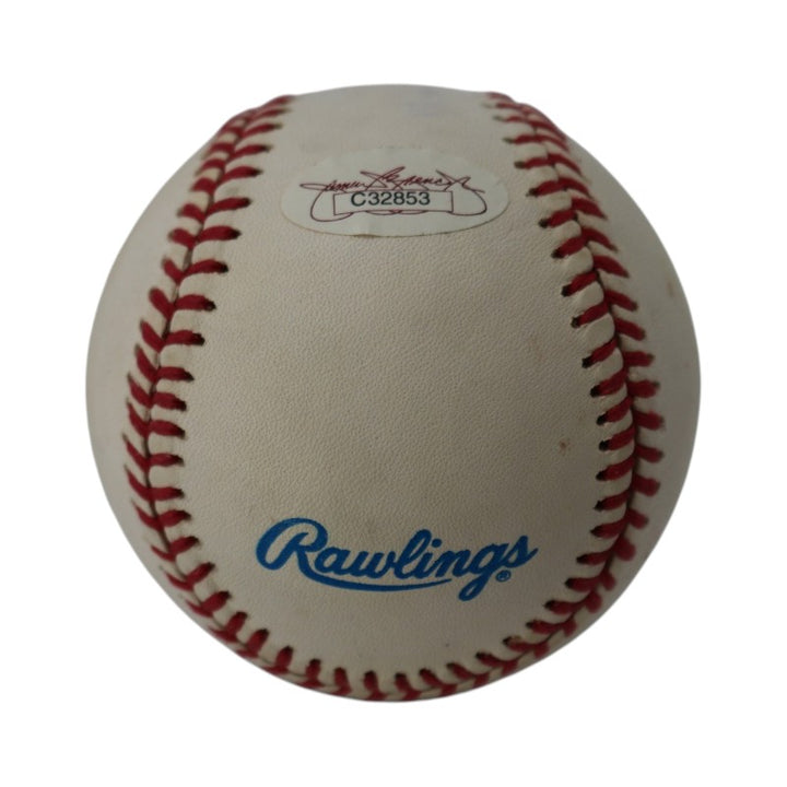 Chipper Jones Atlanta Braves Signed 1995 WS Logo Baseball JSA Holo Only