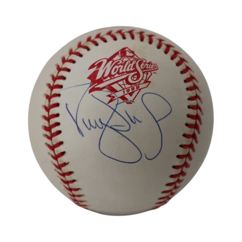 Darryl Strawberry NY Yankees 1998 World Series Logo Baseball JSA/Steiner Holo