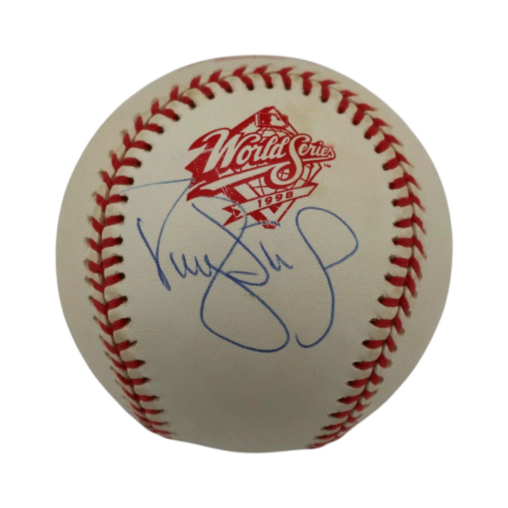 Darryl Strawberry NY Yankees 1998 World Series Logo Baseball JSA/Steiner Holo