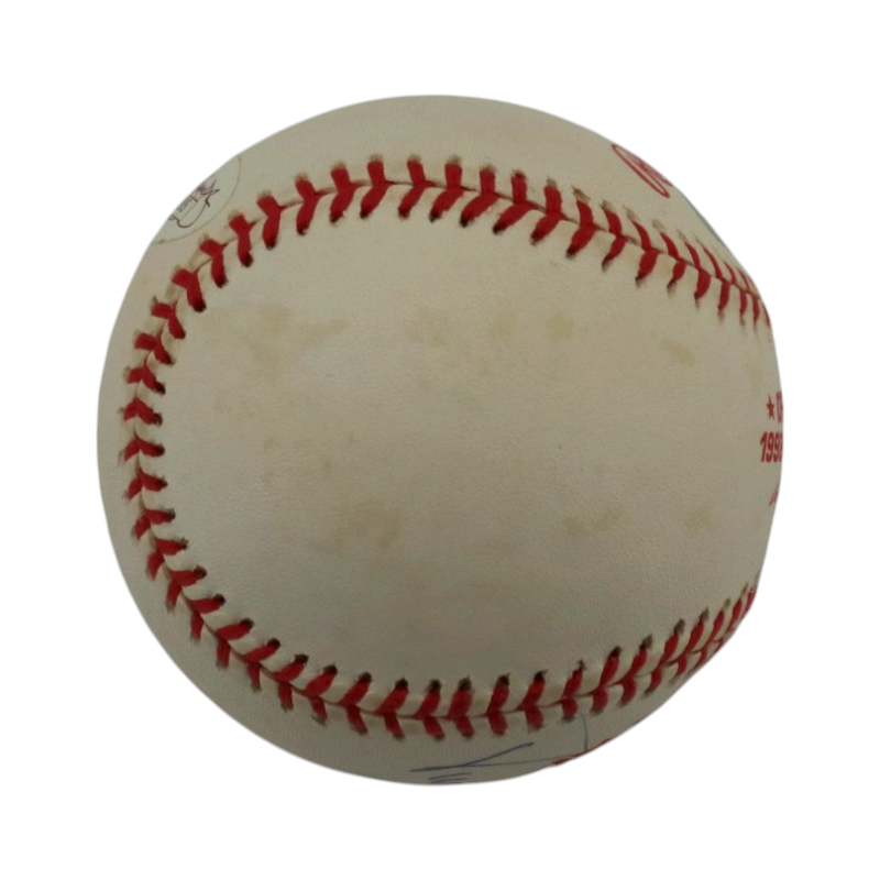 Darryl Strawberry NY Yankees 1998 World Series Logo Baseball JSA/Steiner Holo