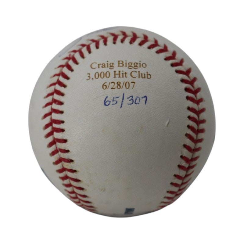 Craig Biggio HOU Astros Signed Inscribed OMLB Baseball LE 65/307 MLB/TRI-STAR Holo