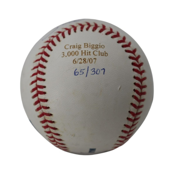Craig Biggio HOU Astros Signed Inscribed OMLB Baseball LE 65/307 MLB/TRI-STAR Holo