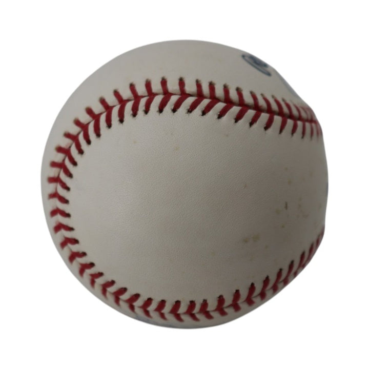 Bobby Thomson Ralph Branca Dual Signed Inscribed OMLB 50th Anniversary Logo Baseball Steiner Holo