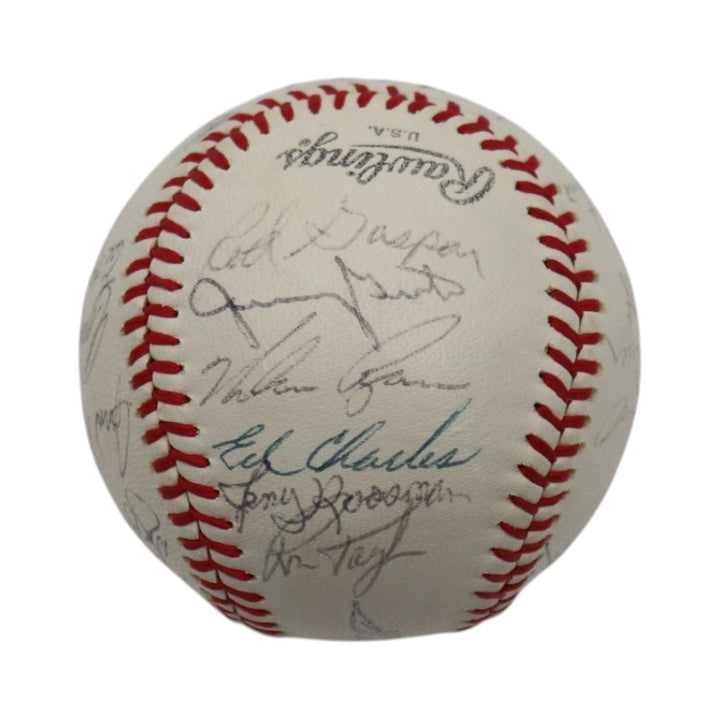 Berra Ryan Kranepool 1969 New York Mets Multi-Signed Rawlings Official Little League Baseball JSA Holo/LOA