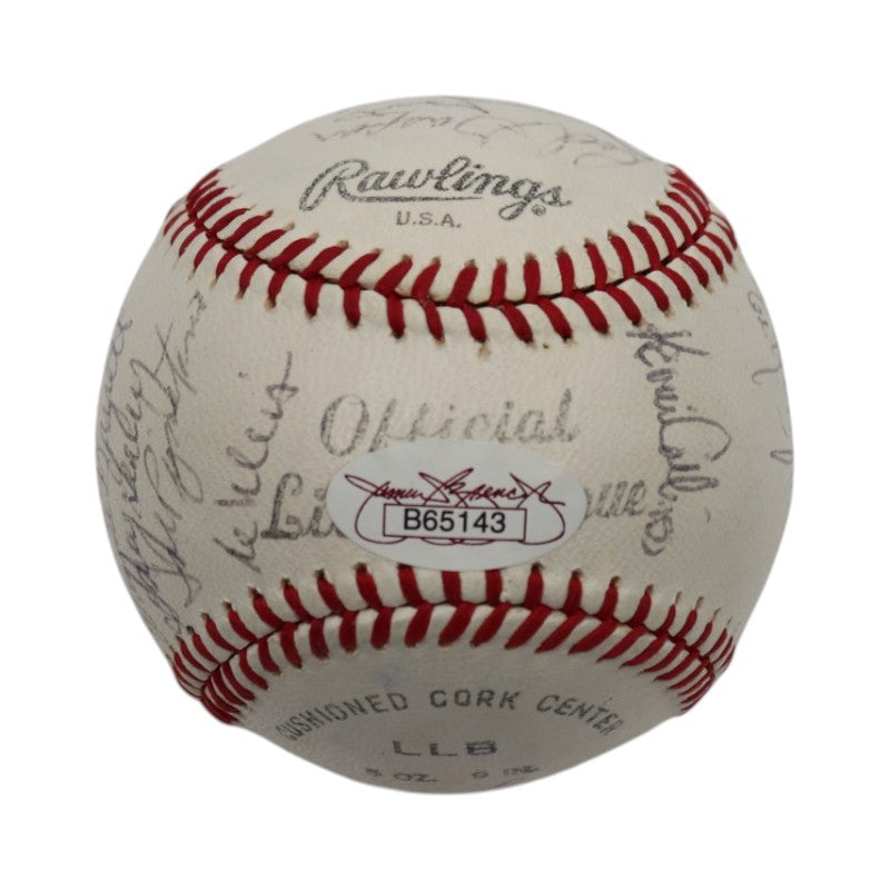 Berra Ryan Kranepool 1969 New York Mets Multi-Signed Rawlings Official Little League Baseball JSA Holo/LOA