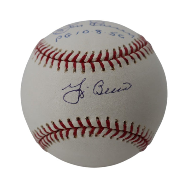 Larsen Berra New York Yankees Autographed Inscribed OMLB Baseball Steiner Holo