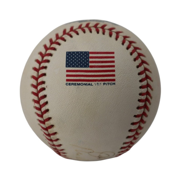 Joe Torre Rudy Giuliani Dual Signed 2001 World Series Logo Ball Steiner Holo