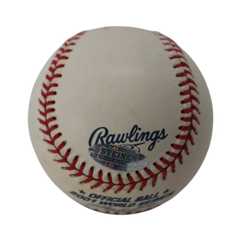 Joe Torre Rudy Giuliani Dual Signed 2001 World Series Logo Ball Steiner Holo