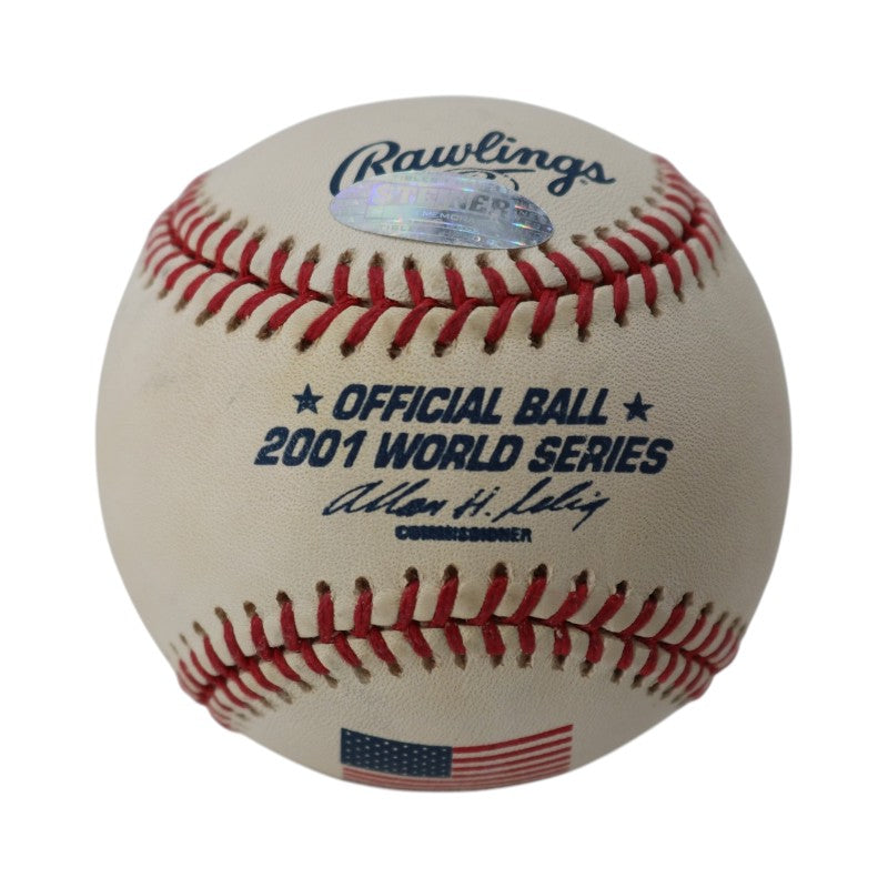 Joe Torre Rudy Giuliani Dual Signed 2001 World Series Logo Ball Steiner Holo