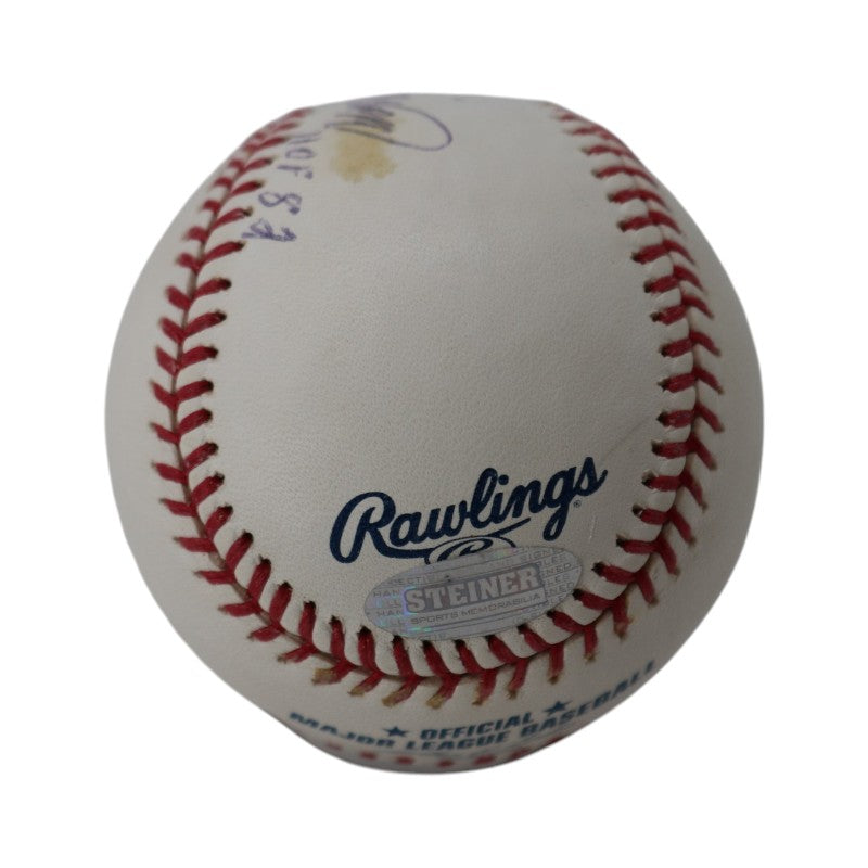 Frank Robinson Reds Orioles Autographed Inscribed OMLB Baseball Steiner Holo