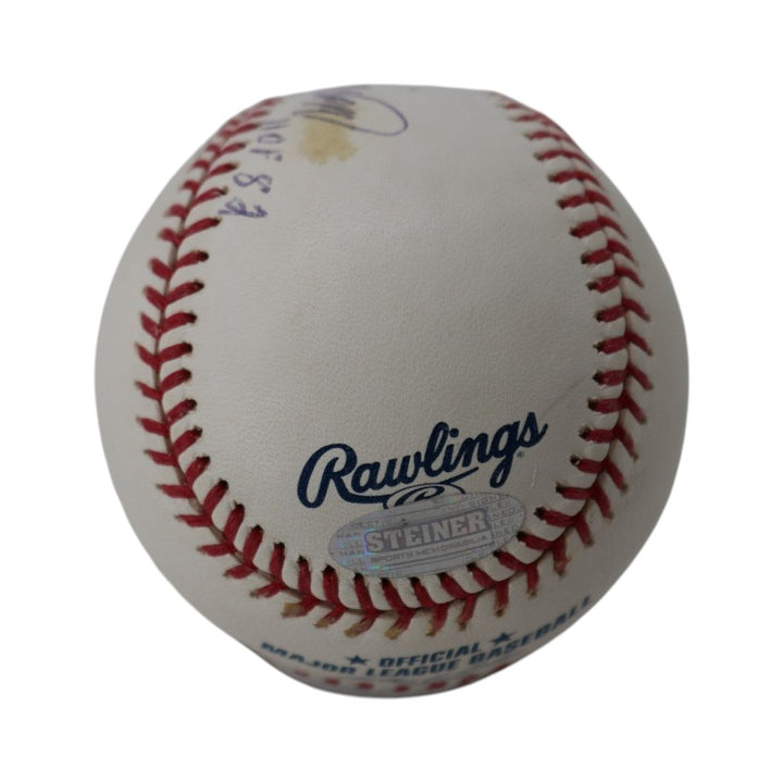 Frank Robinson Reds Orioles Autographed Inscribed OMLB Baseball Steiner Holo