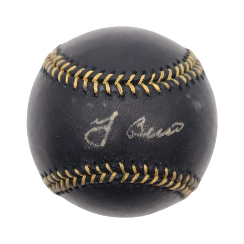 Yogi Berra NY Yankees Autographed Black Leather OMLB Baseball MLB Steiner COA