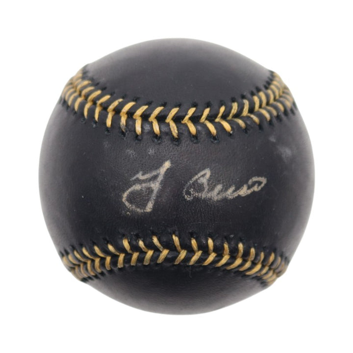 Yogi Berra NY Yankees Autographed Black Leather OMLB Baseball MLB Steiner COA