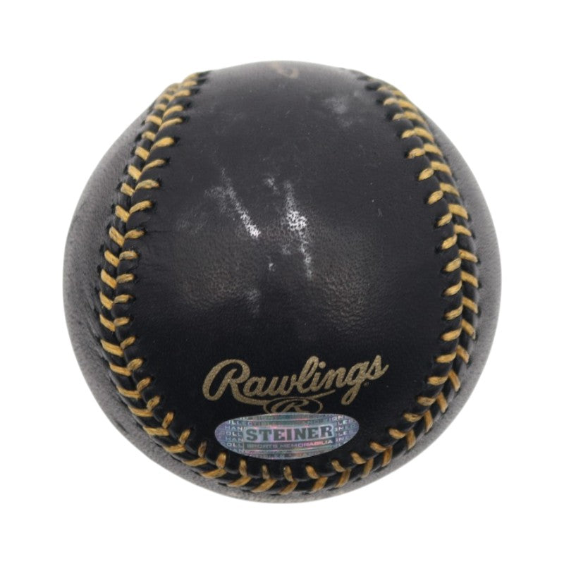 Yogi Berra NY Yankees Autographed Black Leather OMLB Baseball MLB Steiner COA