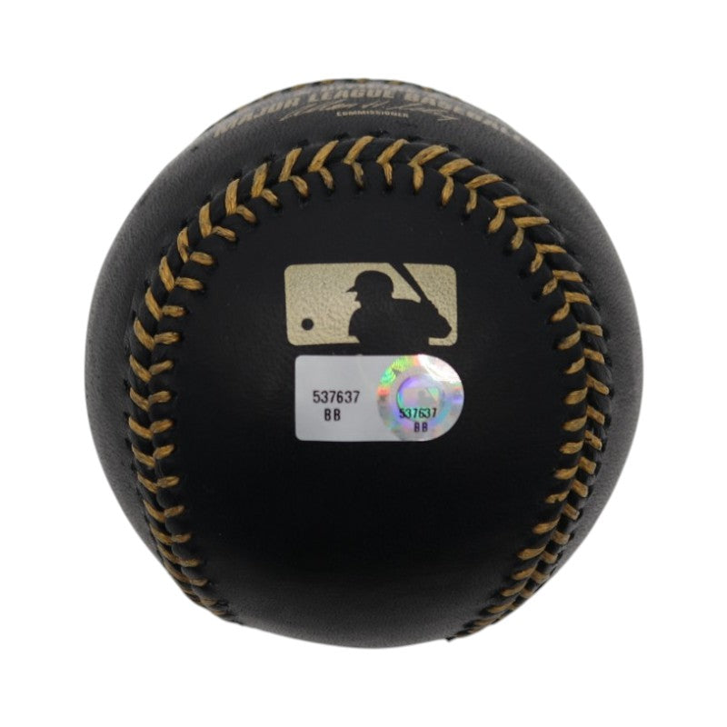 Yogi Berra NY Yankees Autographed Black Leather OMLB Baseball MLB Steiner COA