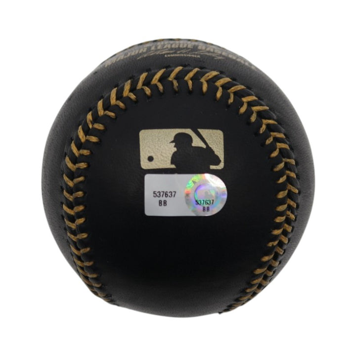Yogi Berra NY Yankees Autographed Black Leather OMLB Baseball MLB Steiner COA