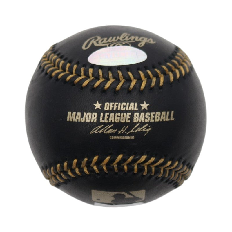 Yogi Berra NY Yankees Autographed Black Leather OMLB Baseball MLB Steiner COA