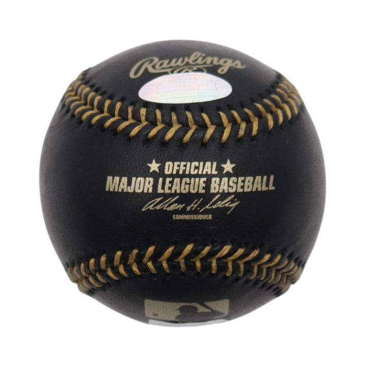 Yogi Berra NY Yankees Autographed Black Leather OMLB Baseball MLB Steiner COA