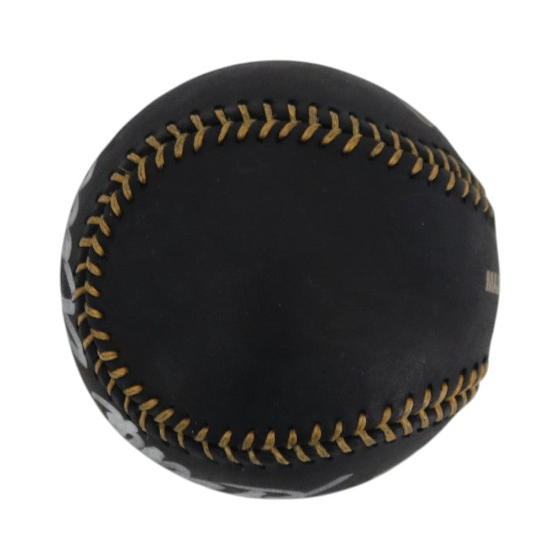 Hank Aaron Atlanta Braves Autographed Black Leather OMLB Baseball Steiner COA