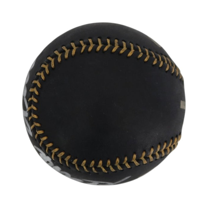 Hank Aaron Atlanta Braves Autographed Black Leather OMLB Baseball Steiner COA
