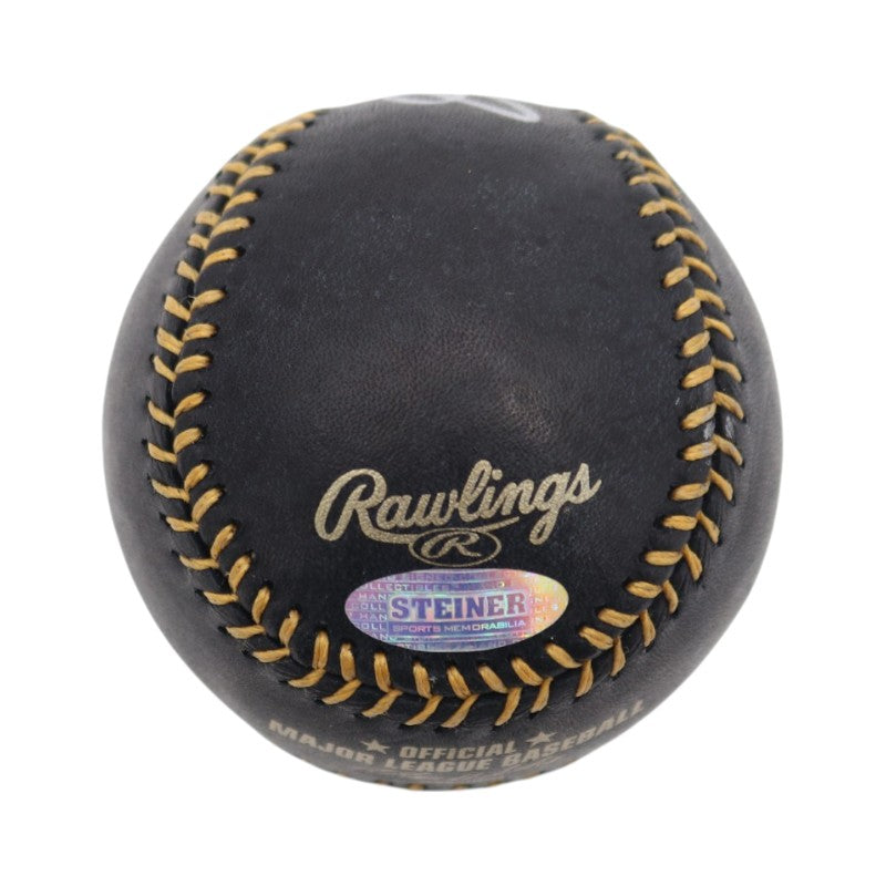 Joe Torre New York Yankees Signed Black Leather OMLB Baseball MLB Steiner COA
