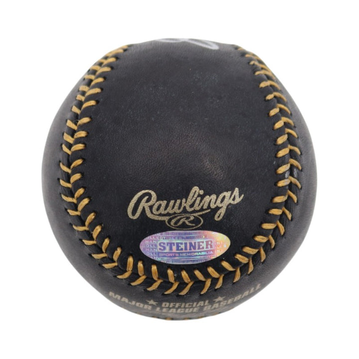 Joe Torre New York Yankees Signed Black Leather OMLB Baseball MLB Steiner COA