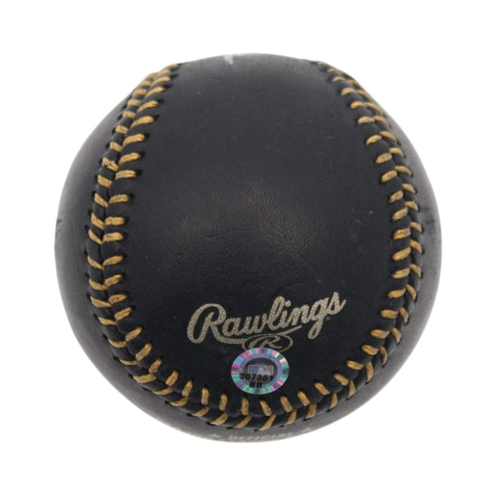 Derek Jeter New York Yankees Signed Black Leather OMLB Baseball MLB Steiner COA