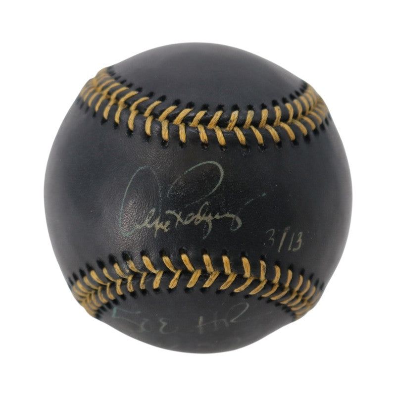 Alex Rodriguez NY Yankees Signed Inscribed Black Leather OMLB Baseball MVP Holo