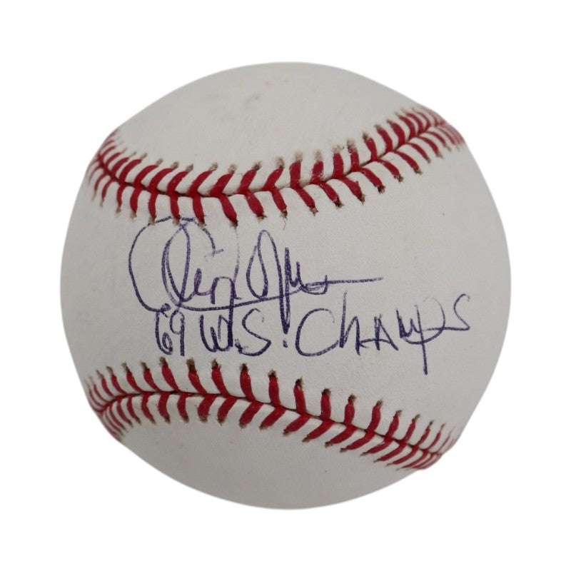 Cleon Jones New York Mets Autographed Inscribed Rawlings OMLB Baseball JSA COA