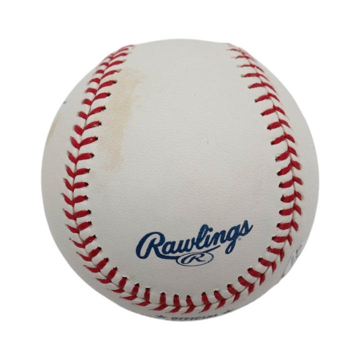 Denny McLain Detroit Tigers Autographed Inscribed Rawlings OMLB Baseball JSA COA