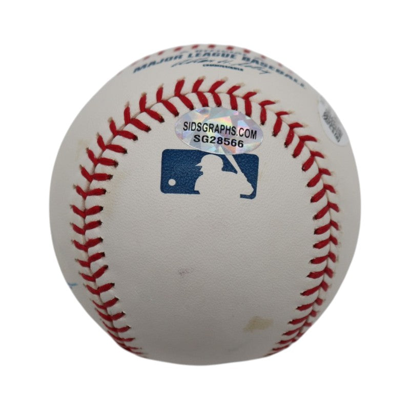 Denny McLain Detroit Tigers Autographed Inscribed Rawlings OMLB Baseball JSA COA