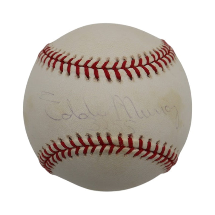 Eddie Murray Baltimore Orioles Autographed Inscribed OMLB Baseball JSA COA