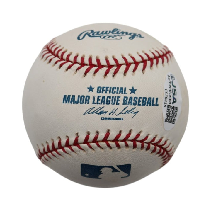 Jerry Grote New York Mets Autographed OMLB Baseball JSA COA