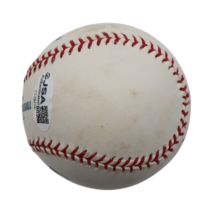 Jerry Grote New York Mets Autographed OMLB Baseball JSA COA