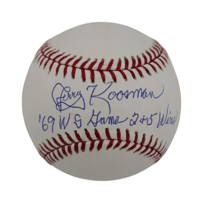 Jerry Koosman New York Mets Autographed Inscribed Rawlings OMLB Baseball JSA COA