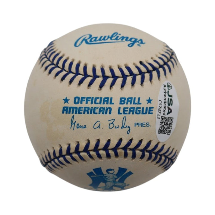 Ralph Houk NY Yankees Signed Rawlings OAL Baseball w/ Joe DiMaggio Logo JSA COA