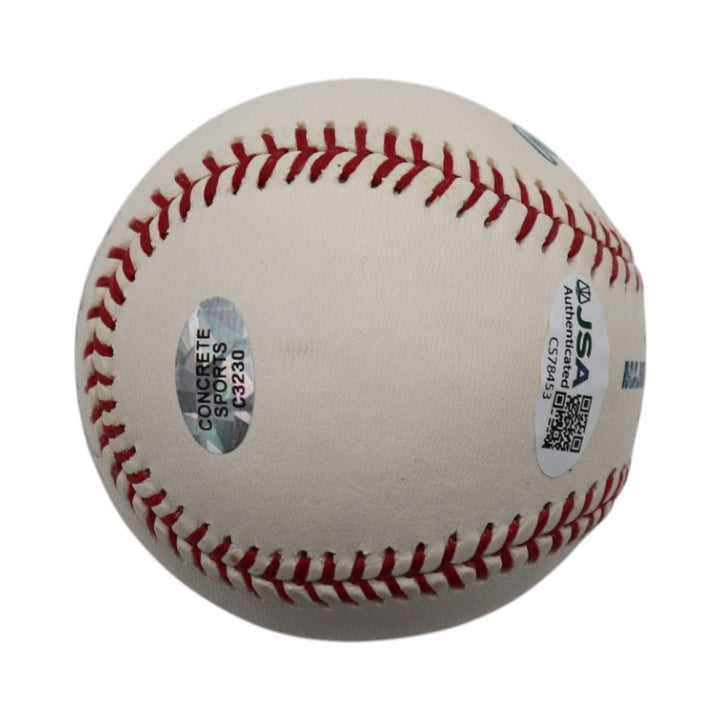 Rafael Palmeiro Texas Rangers Autographed Rawlings OMLB Baseball JSA COA