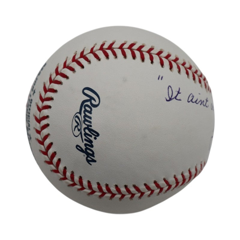 Yogi Berra NY Yankees Autographed Inscribed Rawlings OMLB Baseball JSA COA