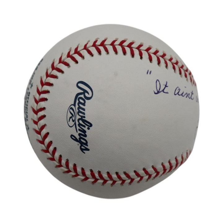 Yogi Berra NY Yankees Autographed Inscribed Rawlings OMLB Baseball JSA COA