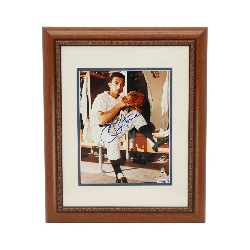 Joe Pepitone New York Yankees Autographed Framed 8x10 Photo PSA COA