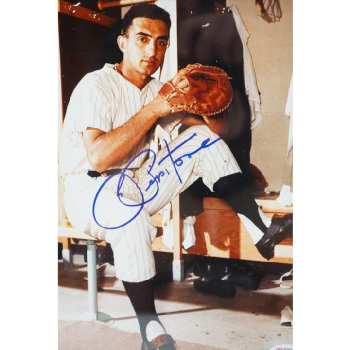 Joe Pepitone New York Yankees Autographed Framed 8x10 Photo PSA COA