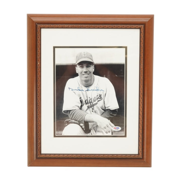 Duke Snider Brooklyn Dodgers Autographed Framed 8x10 Photo PSA COA