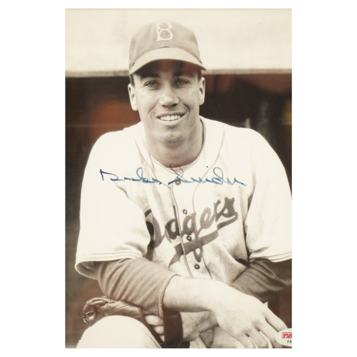 Duke Snider Brooklyn Dodgers Autographed Framed 8x10 Photo PSA COA