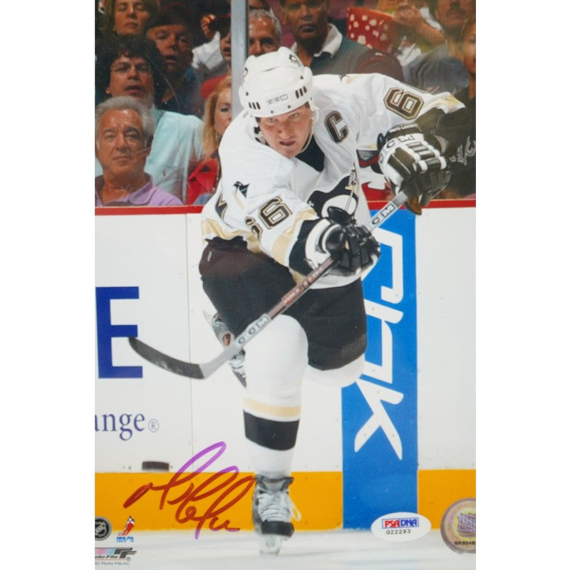 Mario Lemieux Pittsburgh Penguins Autographed Framed 8x10 Photo PSA COA