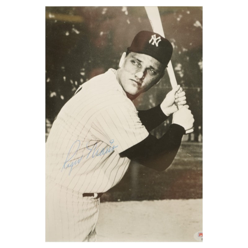 Roger Maris New York Yankees Autographed Framed 8x10 Photo PSA Holo